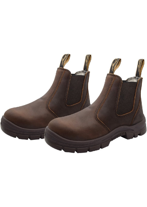 Cougar Footwear Devonport Steel Cap, Slip  on Boot - Brown