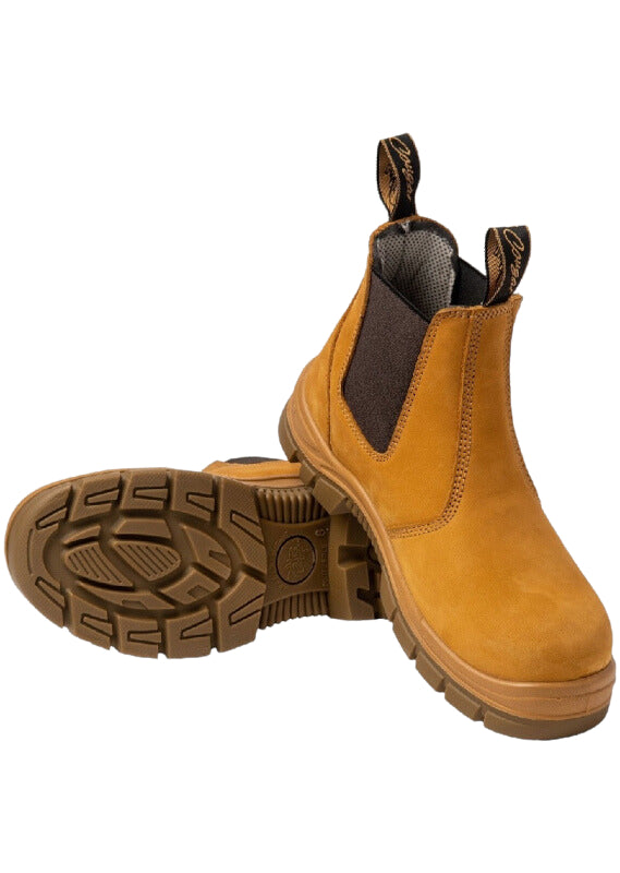 Cougar Footwear Boss Composite Toe, Slip on Boot - Wheat