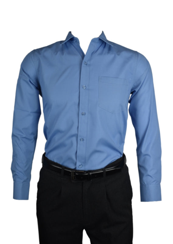 Midford Boys Basic Shirt Long Sleeve [SZ:4 CLR:Vic Blue]