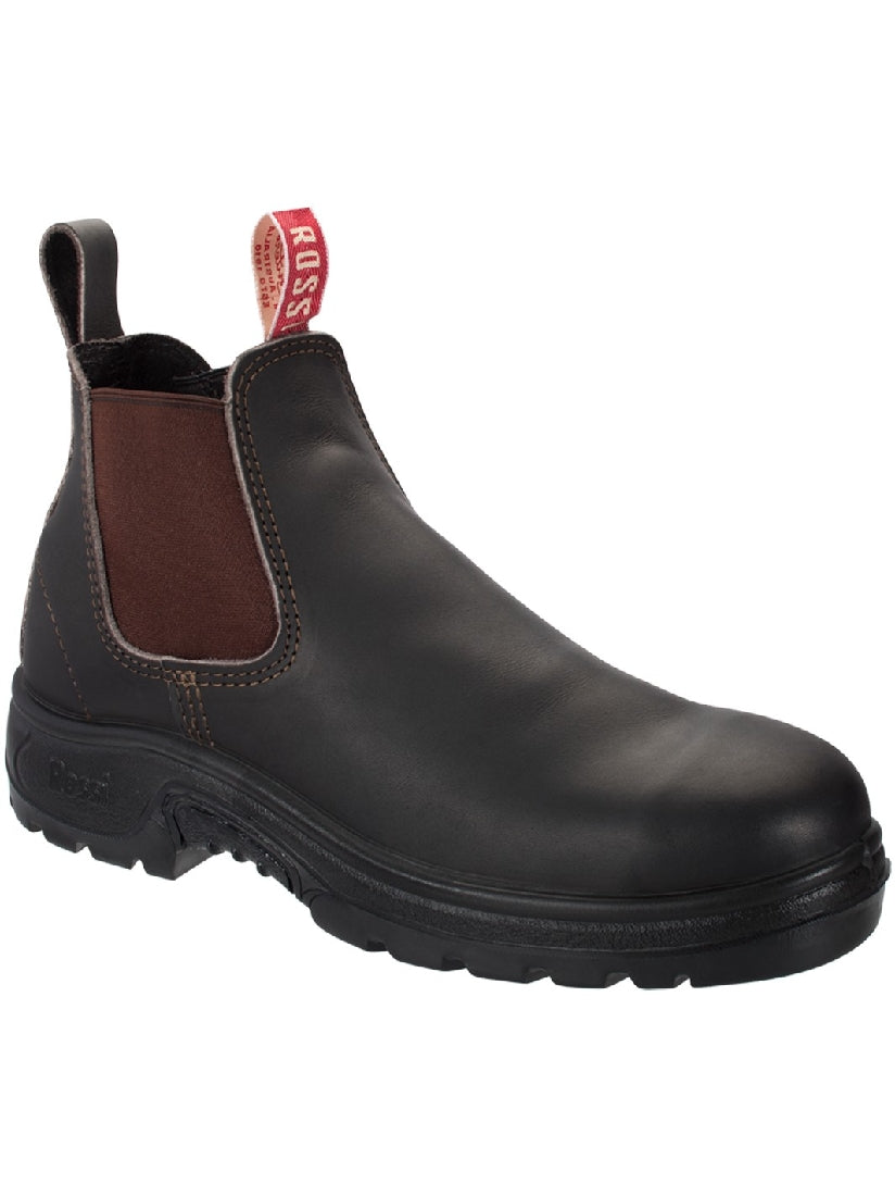 Rossi Boots 906 Boulder Non-Safety Elastic Sided Work Boot - Claret