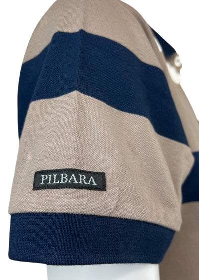 Pilbara Men's Striped Pocket Polo Short Sleeve RMPC098