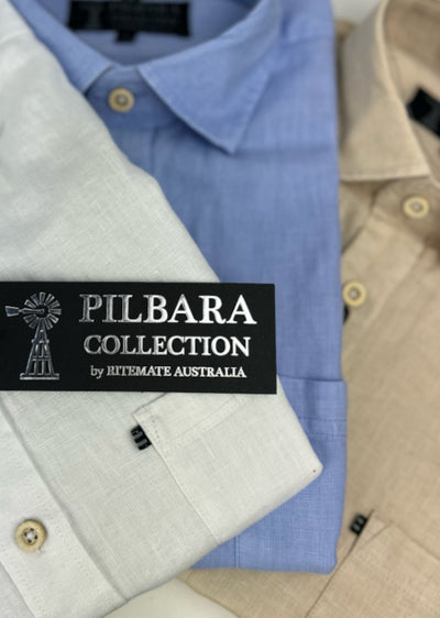 Pilbara Mens Linen Short Sleeve Shirt RMPC055S