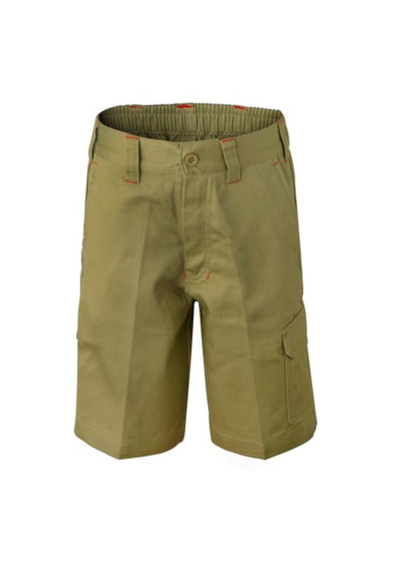 WorkCraft Kids Mid-Weight Cotton Drill Cargo Shorts WPK502