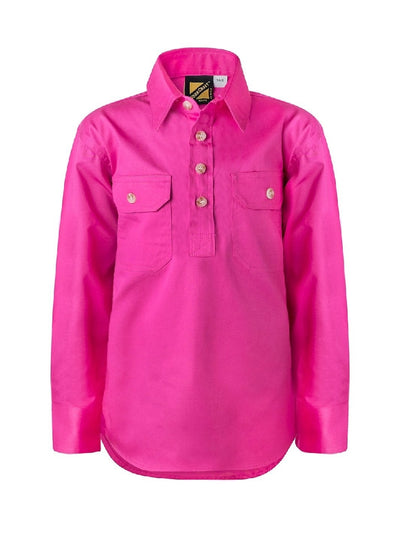 WorkCraft Kids Closed Front Cotton Shirt WSK131