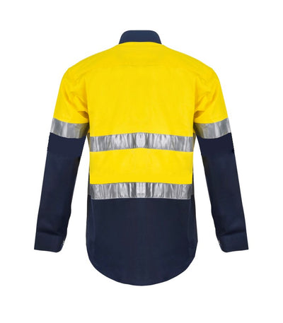 Work Craft Two Tone Hi Vis Shirt with Reflective Tape LS WS6033