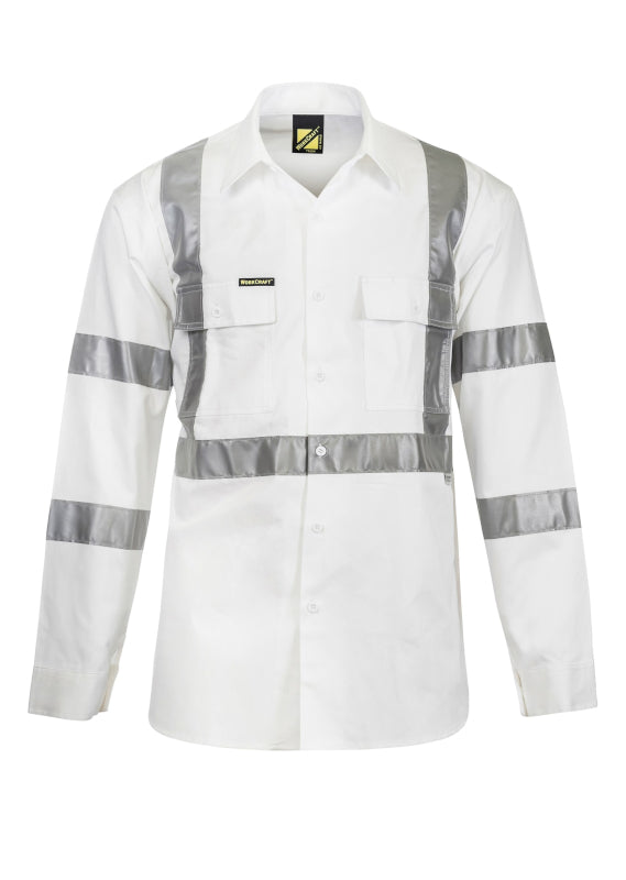 Work Craft Cotton Shirt With Csr Tape WS3222