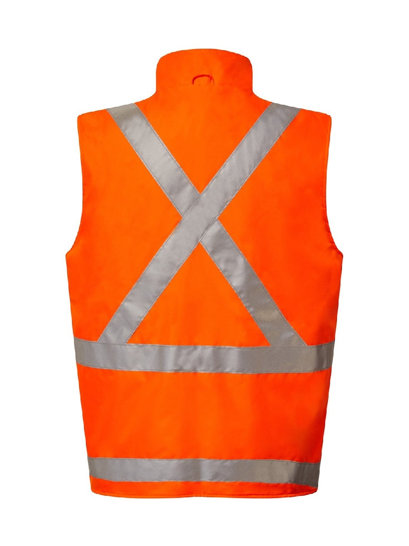 WorkCraft Hi Vis Taped NSW Rail Vest w/X-Tape WW9018