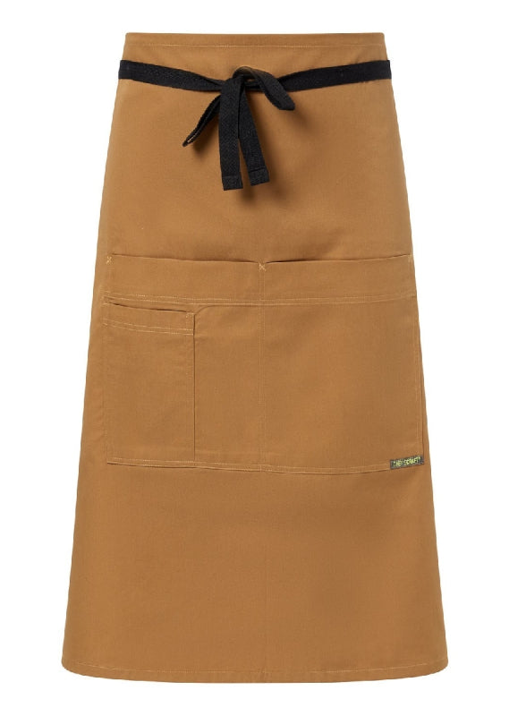 Chefs Craft "La Bistro" 3/4 Bib Apron w/Pockets CA032