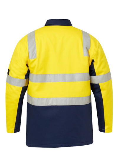 WorkCraft Hi Vis Quilted Jacket w/Tape WJ8019