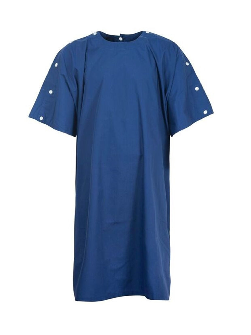 Medi8 Bariatric Gown With Neck & Shoulder Studs M811255-  Blue