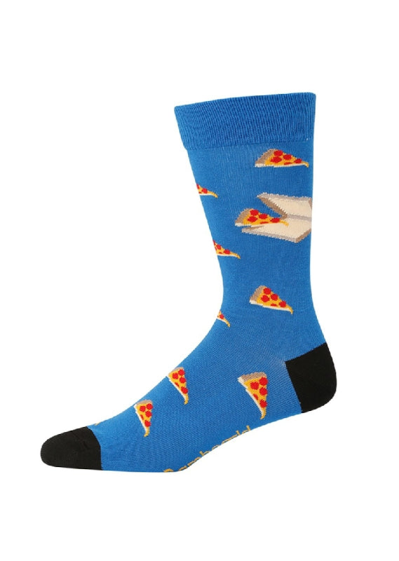 Bamboozld Mens Pizza Slice Bamboo Socks - Blue