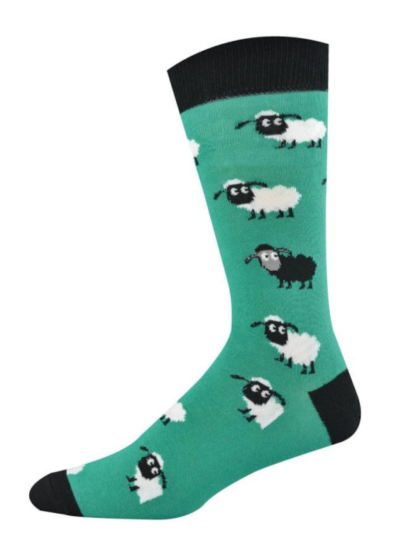 Bamboozld Mens Sheep Bamboo Socks [CLR:Blue SZ:7-11]