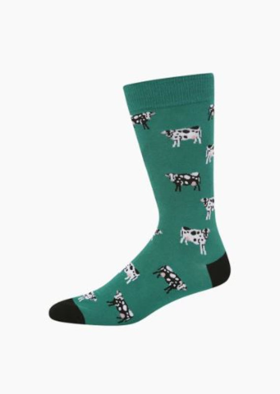 Bamboozld Mens Holy Cow Bamboo Socks - Green