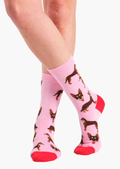 Bamboozld Womens Kelpie Bamboo Socks - Pink Marle [SZ:2-8]