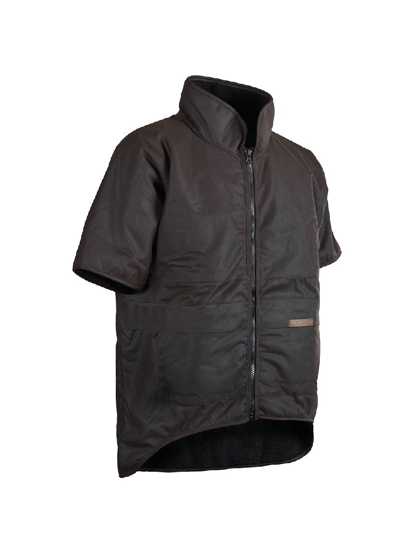 Styx Mill Oilskin Short Sleeve Jacket - Brown