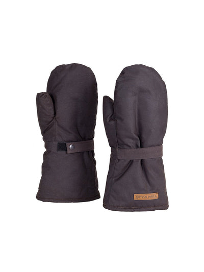 Styx Mill Oilskin Thermal Lined Mitten Pair - Brown